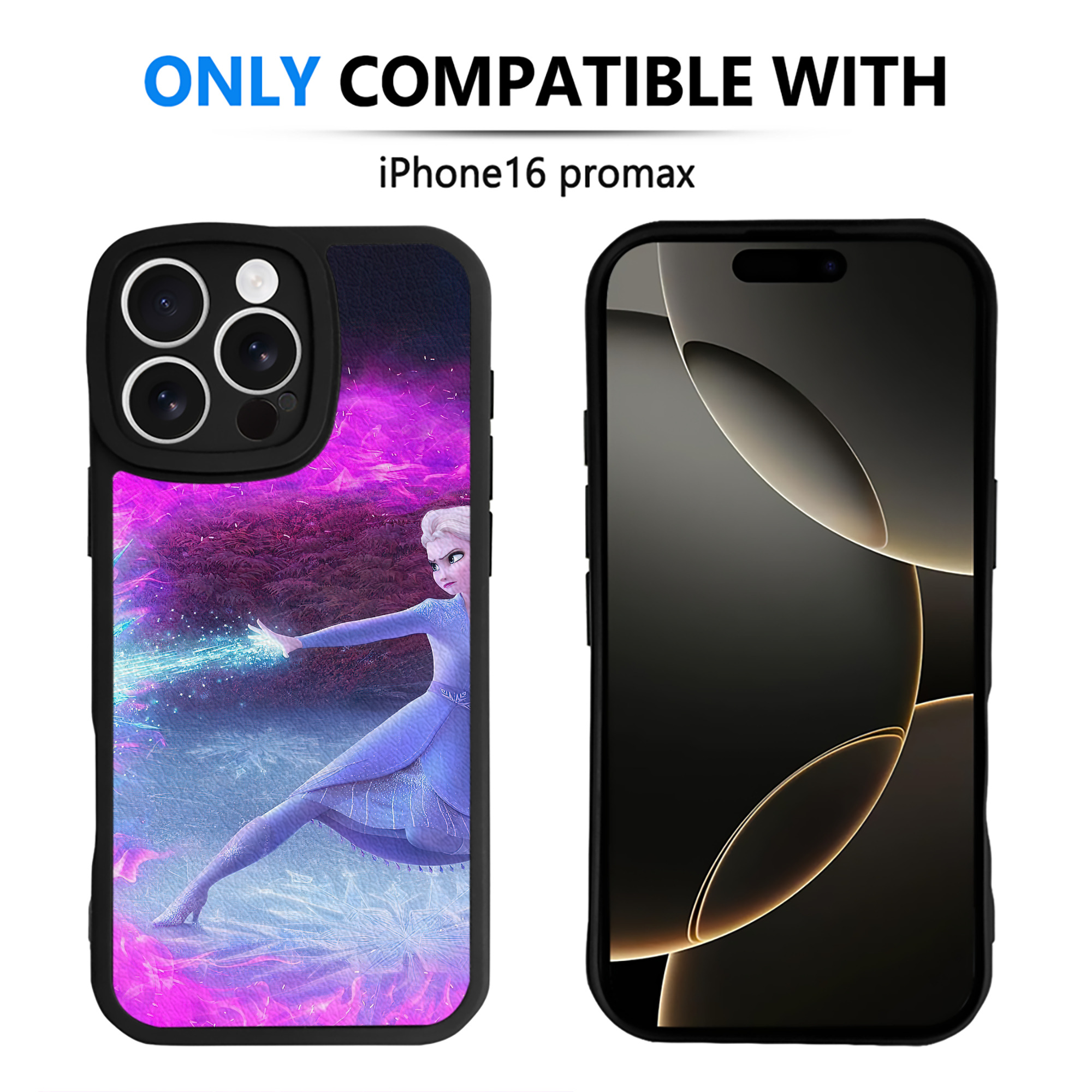 （画像用） アナと雪の女王 アンナ エルサ Frozen Anna Elsa 【iPhone 16シリーズ対応】シリコンスマホケース（レザー調） 材質：シリコン